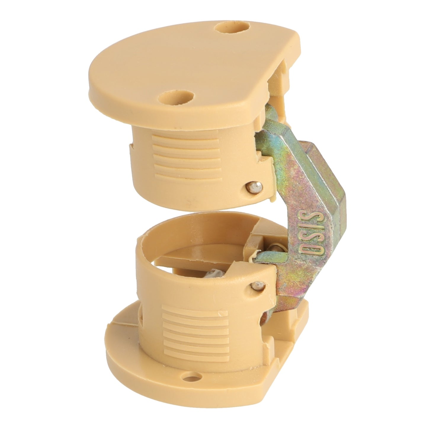 2 Stück Tischscharnier zum Einlassen, 180°, aus robustem Nylon, Oberfläche: beige, 35 mm (1,4″), 15.80.200-1. Klappenband, für Klapptisch, Tischplatte, Tischblatt und viel mehr, von SISO Denmark