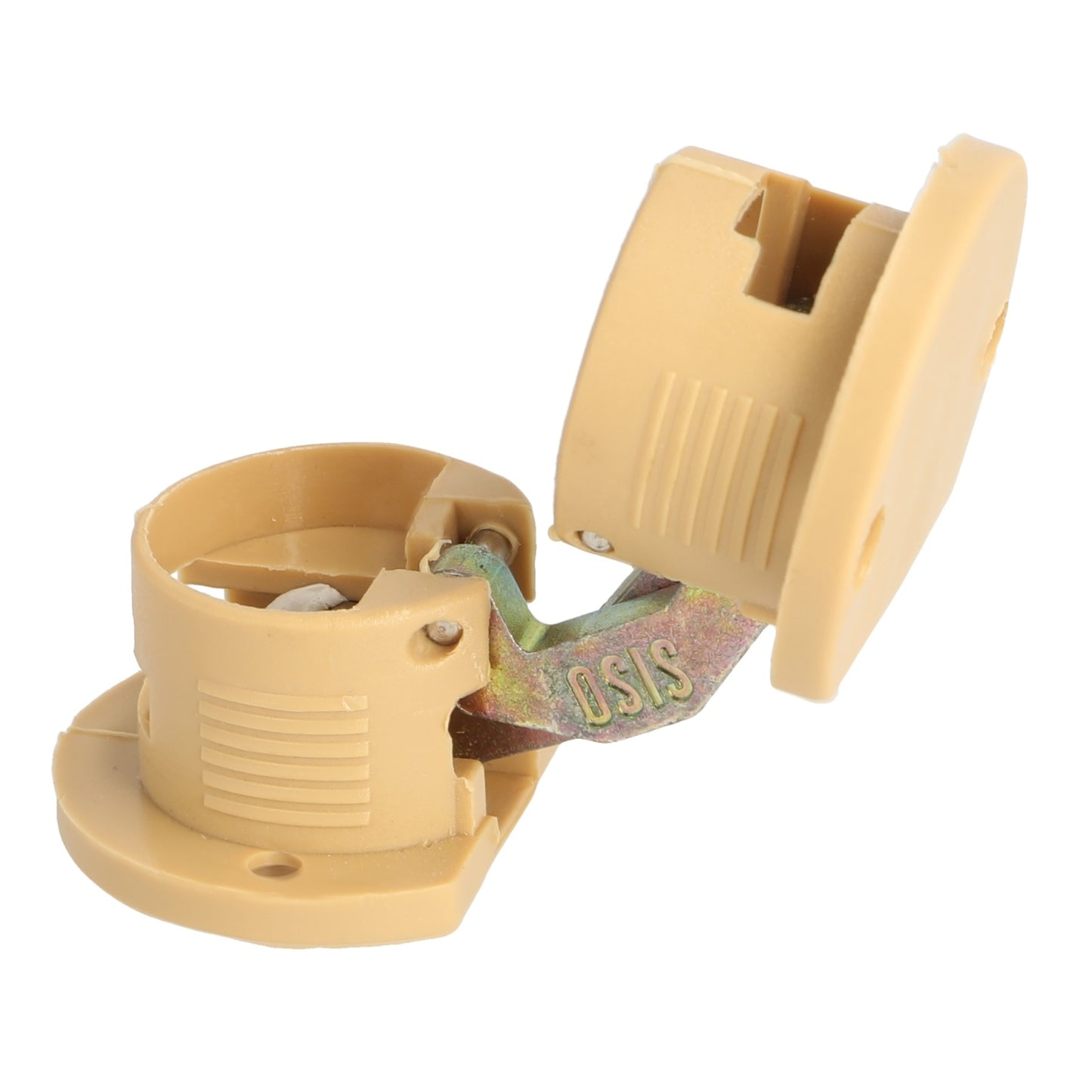 2 Stück Tischscharnier zum Einlassen, 180°, aus robustem Nylon, Oberfläche: beige, 35 mm (1,4″), 15.80.200-1. Klappenband, für Klapptisch, Tischplatte, Tischblatt und viel mehr, von SISO Denmark
