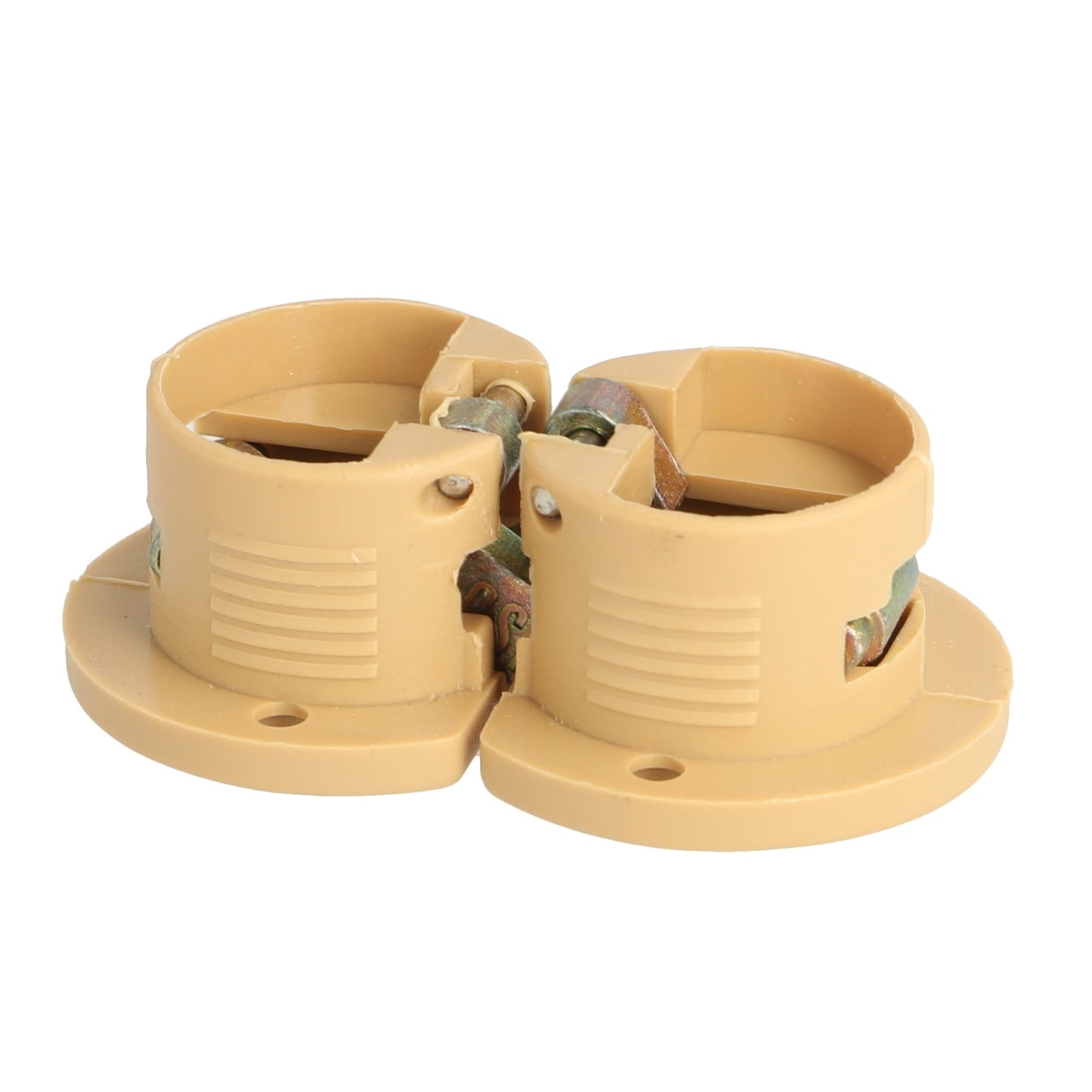 2 Stück Tischscharnier zum Einlassen, 180°, aus robustem Nylon, Oberfläche: beige, 35 mm (1,4″), 15.80.200-1. Klappenband, für Klapptisch, Tischplatte, Tischblatt und viel mehr, von SISO Denmark