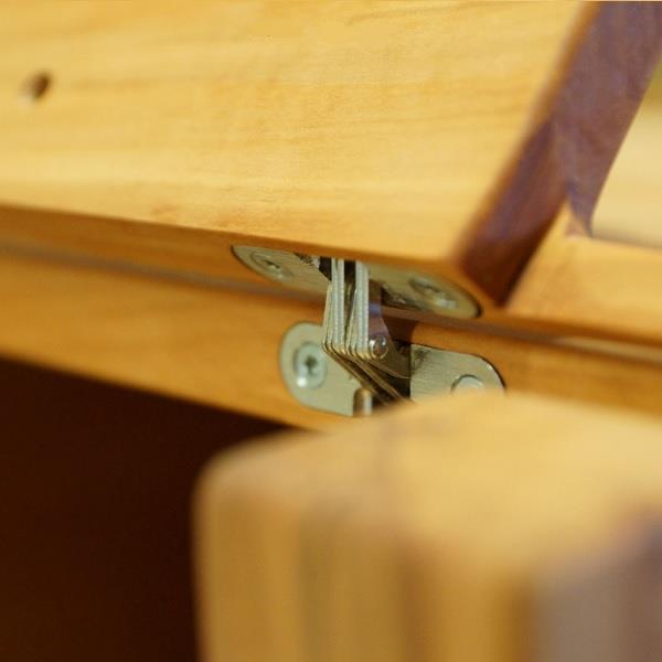2 invisible cross hinges, 44 mm, made of Zamak. Hidden furniture hinges from UMAXO®, foldable 180°. Concealed furniture hinge, yellow galvanized, for recessed installation.