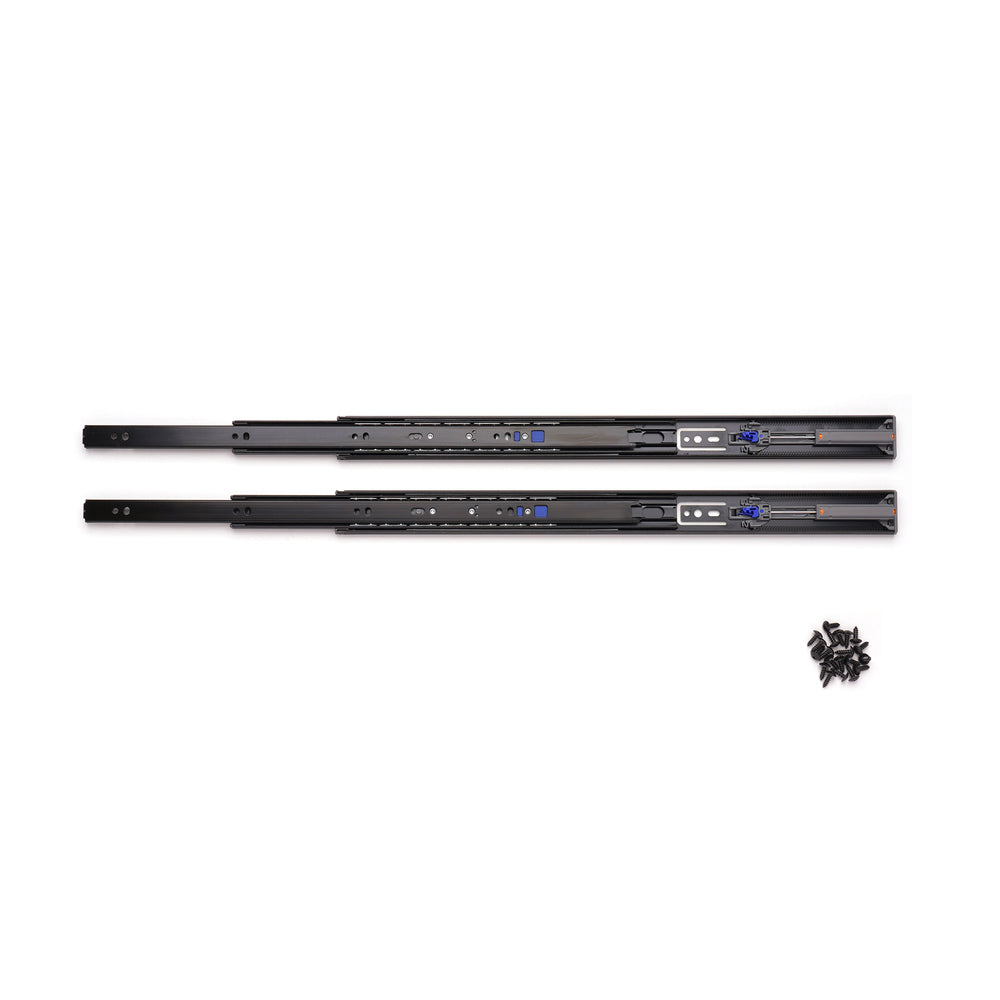 Vollauszug, gedämpft, schwarz 3670-450BL, von Sugatsune / LAMP (Japan)