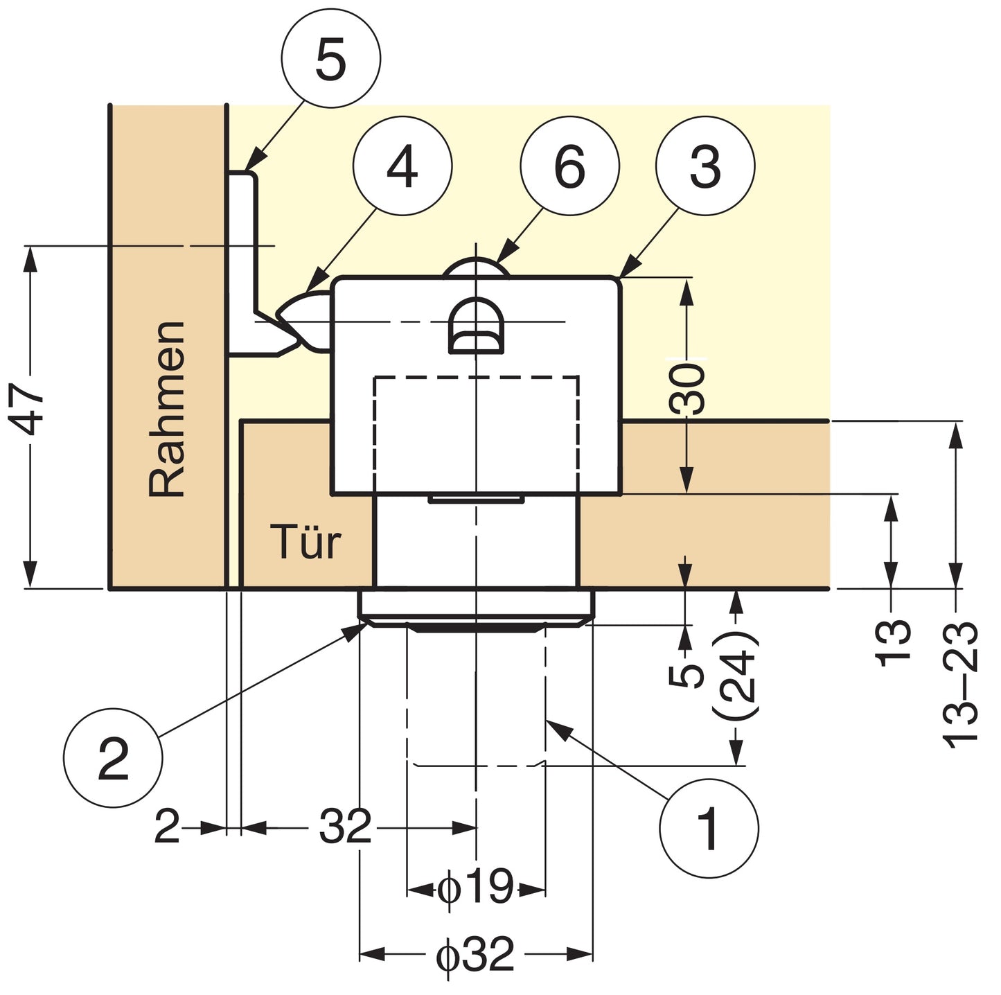 ZweiL® Druckknopf-Verschluss mit Grifffunktion, aus Edelstahl SUS316, ZL-2901. Hochwertiger massiver und eleganter Druckknopf aus feinstem Edelstahl V4A (SUS316) für exklusive Raumgestaltung, von ZweiL® / Sugatsune (Japan)