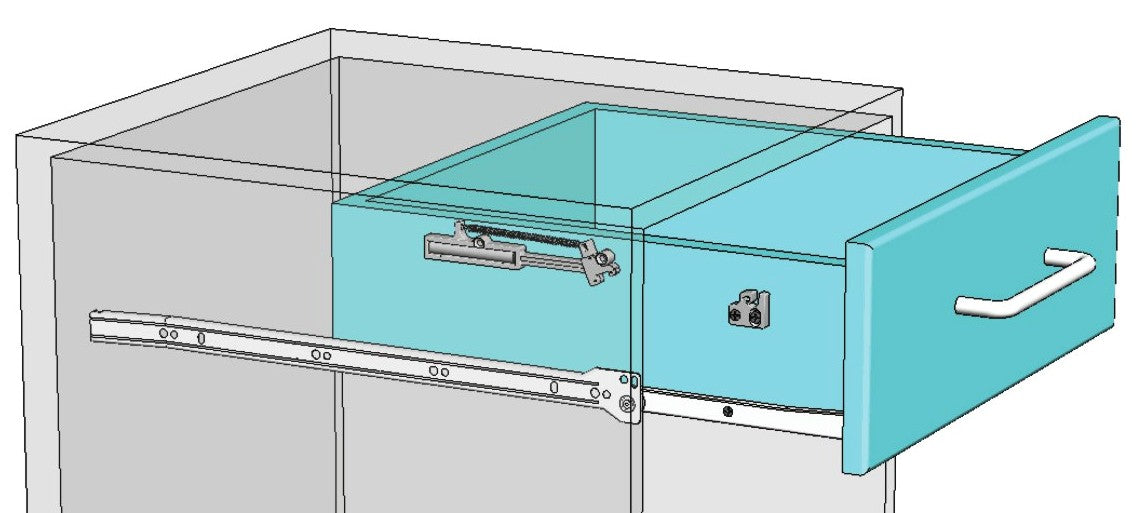 UMAXO® Soft-Close Drawer Damper, Self-Closing System | Guide Damper | Damper | Soft Close | Self-Closing System for Drawers and Sliding Doors | Self-Closing Drawers. Damper for Retrofitting 16.10.600 by SISO Denmark