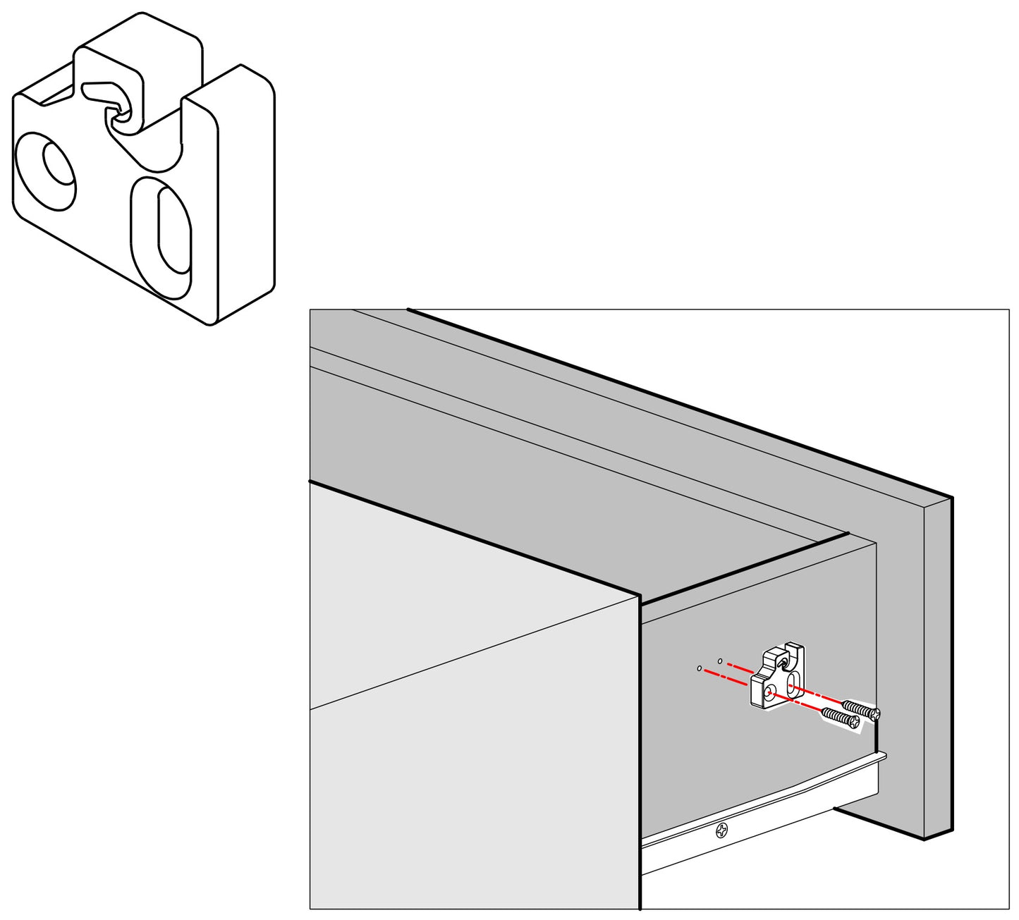 UMAXO® Soft-Close Drawer Damper, Self-Closing System | Guide Damper | Damper | Soft Close | Self-Closing System for Drawers and Sliding Doors | Self-Closing Drawers. Damper for Retrofitting 16.10.600 by SISO Denmark
