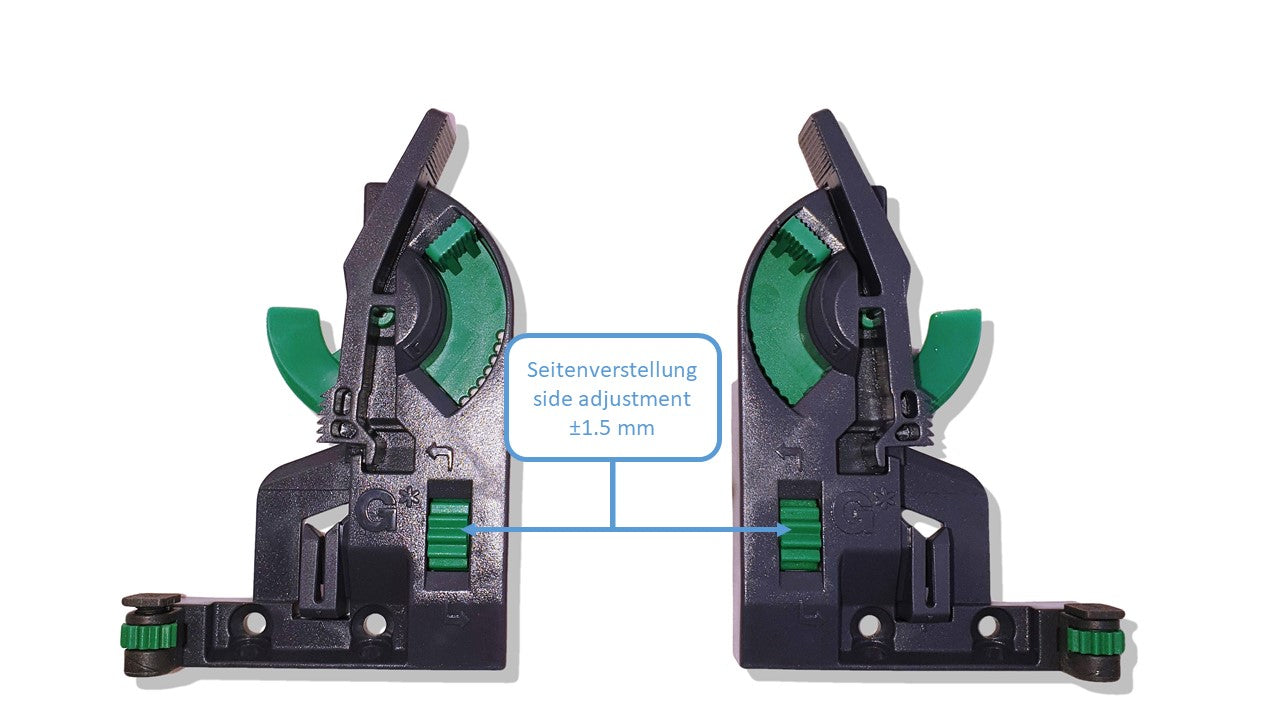 GRASS Dynamoov Tipmatic (push to open) Schubladenschienen Holzschubkästen-Vollauszug mit 3-D Verstellmöglichkeiten. 1 Paar Schubladen-Auszüge inklusive Kupplungen