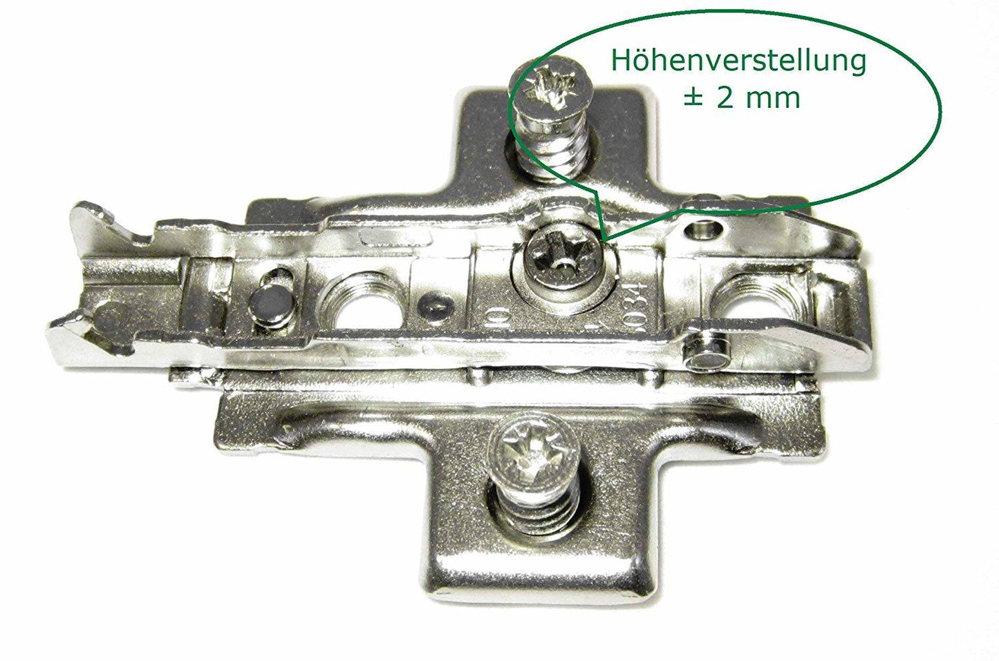 SET: 2 x GRASS Tiomos Möbel - Scharniere (Topfband), mit Soft-Close gedämpft, 110°, 2 x Kreuzmontageplatten und 4 x Abdeckkappen.