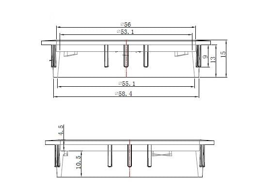 Hochwertige Kabeldurchführung aus Zamak, Ø 60 mm für Schreibtisch mit Bürstendichtung, Oberfläche: Edelstahl Look. Tisch-Kabelführung Kabeldurchlass von SISO / Dänemark