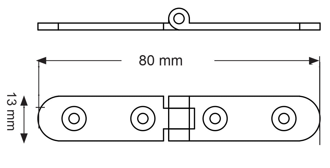 Set of 2 brass folding hinges for folding tables, furniture, etc. Furniture hinge, table hinge