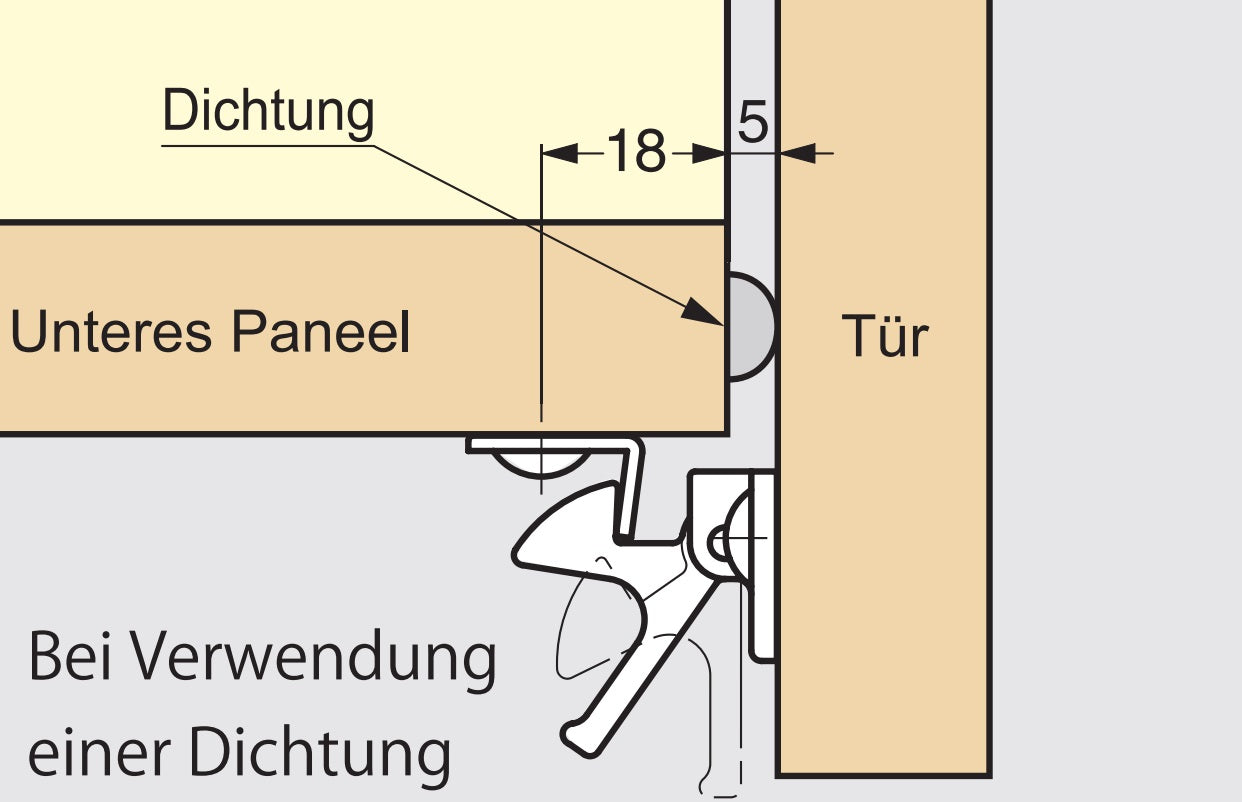 Hebelverschluss rostfrei, Fingerschnäpper aus Edelstahl mit einer Gegenplatte, LL-66S von SUGATSUNE / Lamp (Japan)