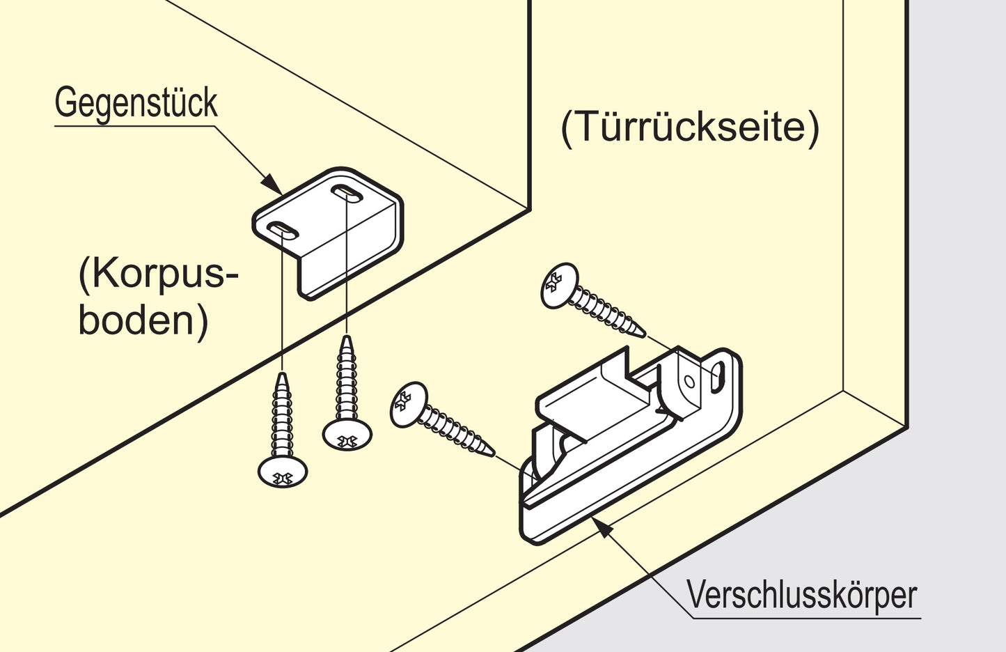 Black lever lock, polyamide finger catch with a steel counter plate, LL-66BL by Sugatsune / LAMP® (Japan)