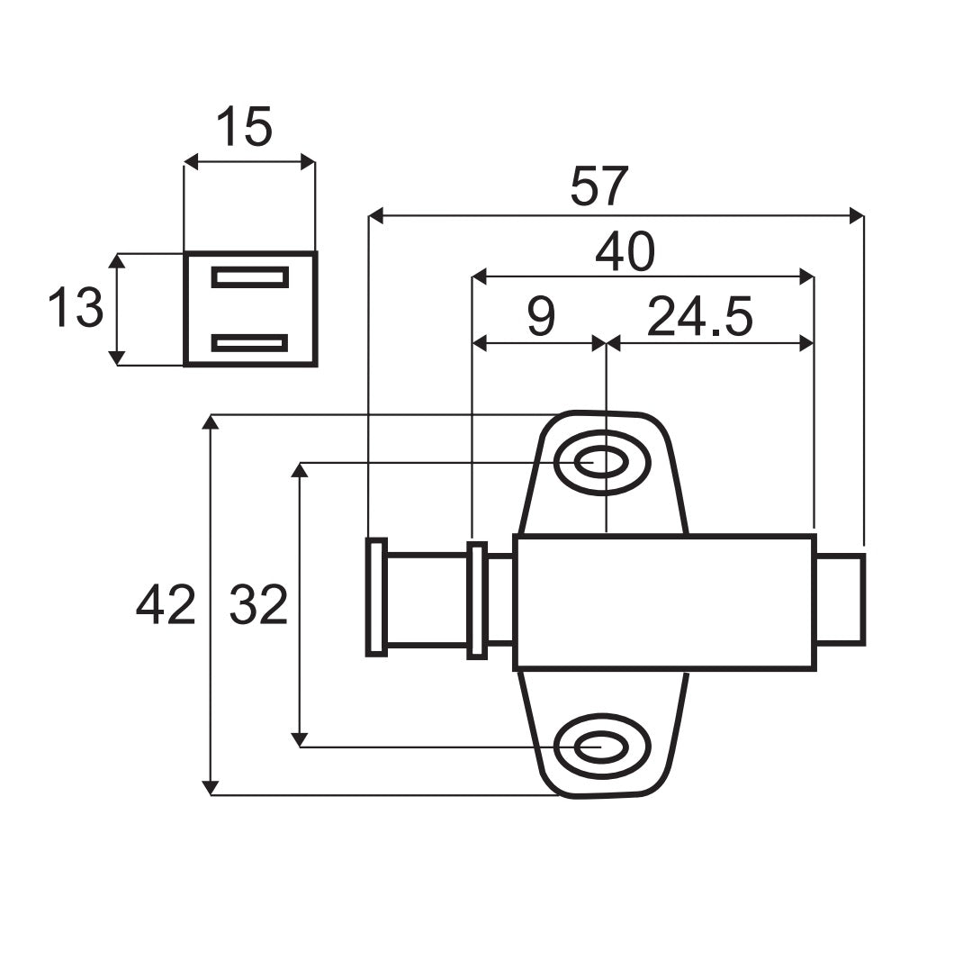 2 Stück Push-to-Open Türöffner Federschnapper, automatischer magnetischer Touch-Latch Druckschnäpper für Möbel zum Schrauben mit selbstklebendem Gegenstück (rechteckige Form) von UMAXO®