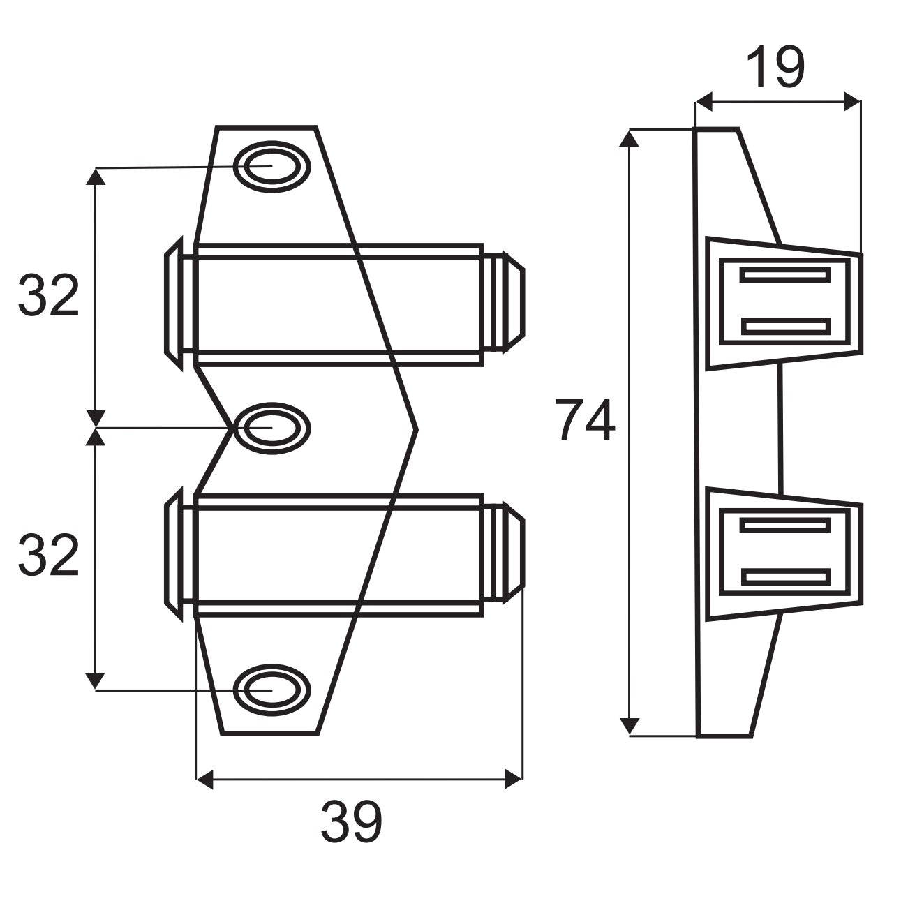 UMAXO® Push-to-Open Doppel-Türöffner Federschnapper, automatischer magnetischer Touch-Latch Druckschnäpper für Möbel zum Schrauben mit selbstklebendem Gegenstück (runde Form)