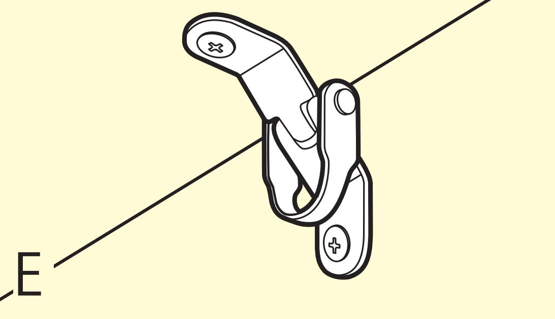 Flexibler schwenkbarer Edelstahl-Haken für ebene Fläche, Ecke oder Kante. DZ-270 von Sugatsune LAMP® / Japan