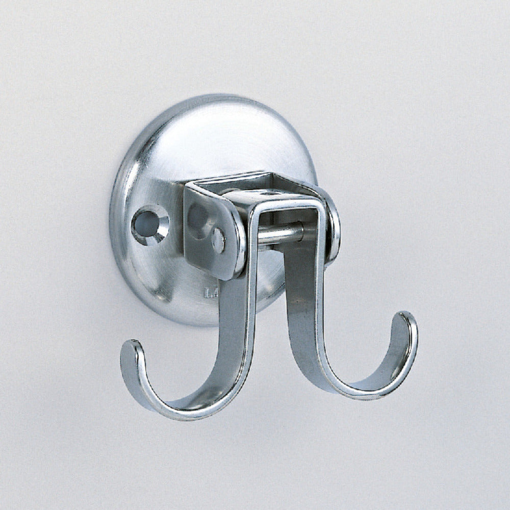 High-quality rotating and pivoting hook made of V2A stainless steel for wall and ceiling mounting. Stainless steel hook RF-U50 from Sugatsune / LAMP® (Japan)