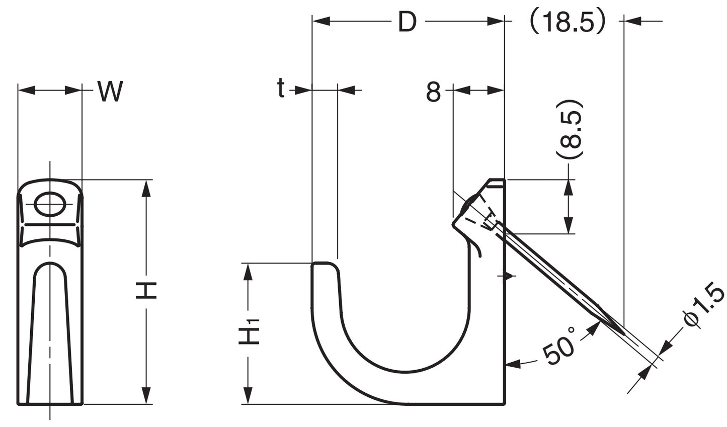 High-quality stainless steel hooks for quick, tool-free installation on plasterboard or drywall. Stainless steel hooks PF-22 and PF-30 from Sugatsune / LAMP® (Japan)