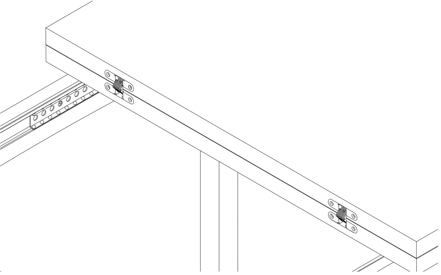 Two high-quality invisible cross hinges, 45 x 13 mm, made of Zamak, with a stainless steel look, including screws. Concealed furniture hinge from UMAXO®, folds 180°. Hidden furniture hinge (vici hinge) for recessed installation.