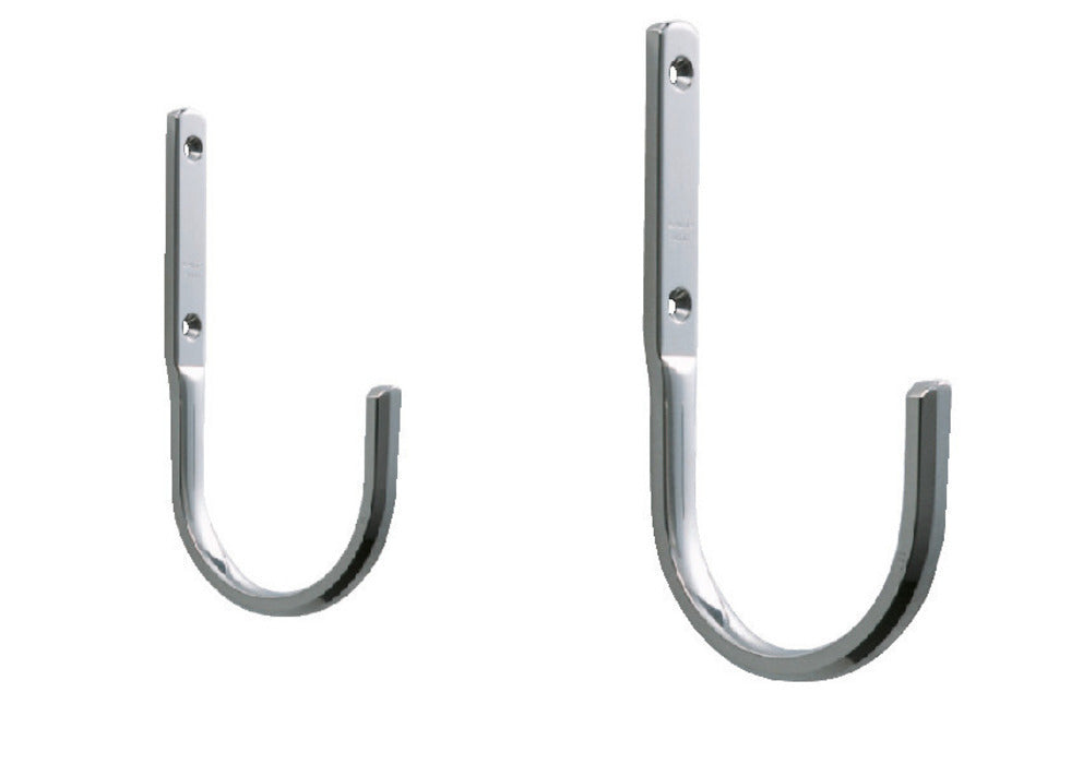 High-quality, large universal hook, made of stainless steel, surface: matte and polished, 173 mm (6.9"), XL-CUF170TT. Heavy-duty hook made of V2A for shipbuilding, outdoor use, and much more, from Sugatsune / LAMP® (Japan)