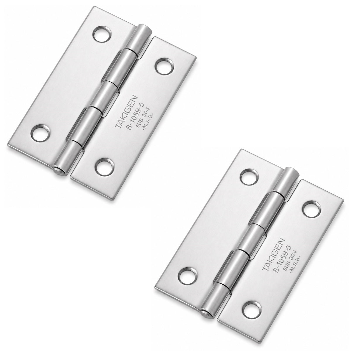 2 Stück hochwertiges Aufschraubscharnier, B-1059-5, Größe: 38 mm, von TAKIGEN, Tragkraft: 4,5 kg (10 lbs). Produktbild

