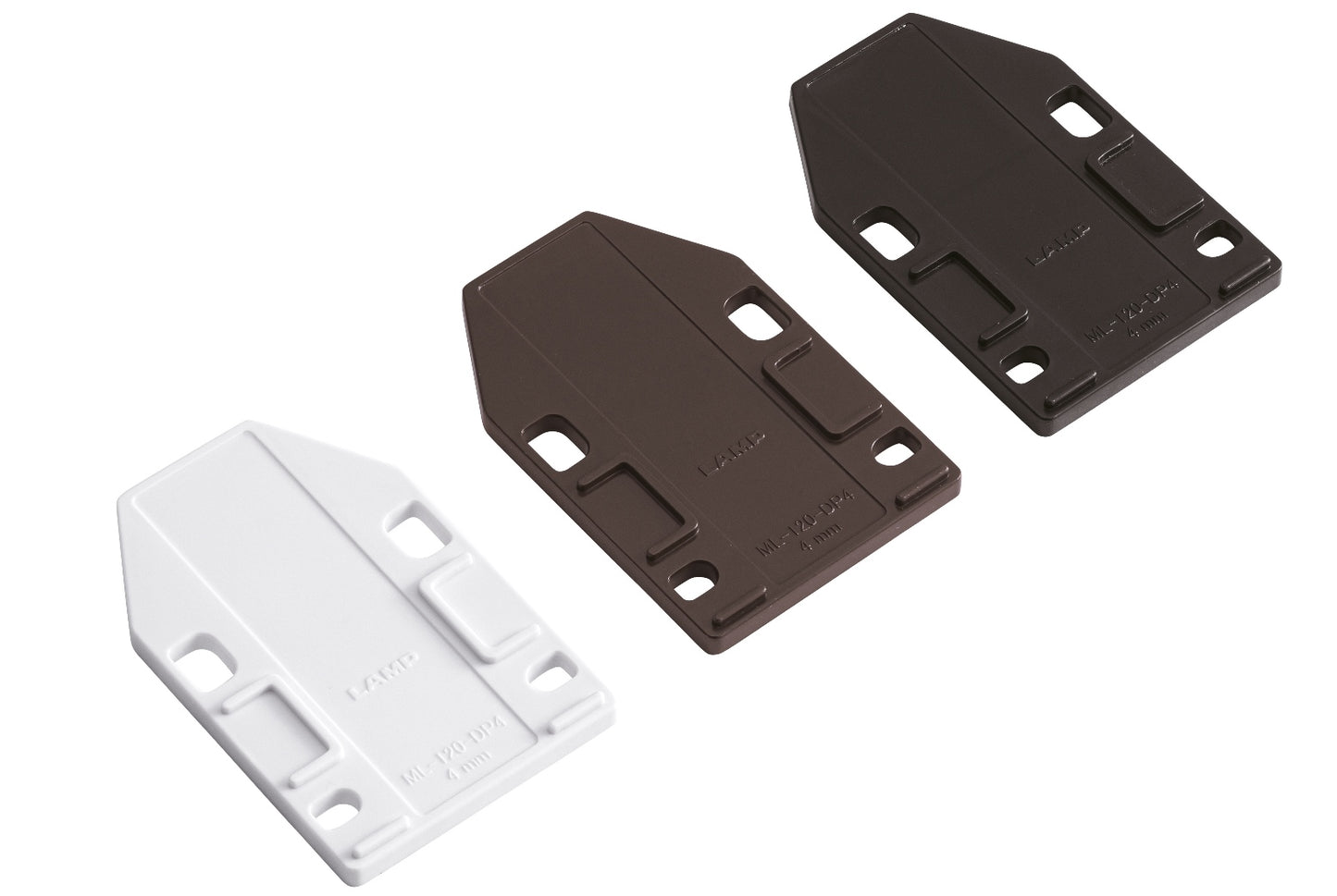 4 Stück Distanzplatte, aus Polyacetal, braun, 70 mm (2-3/4″), ML-120-DP4-BR für Magnet-Druckschnäpper ML-120BR, ML-120W und ML-120BL von Sugatsune