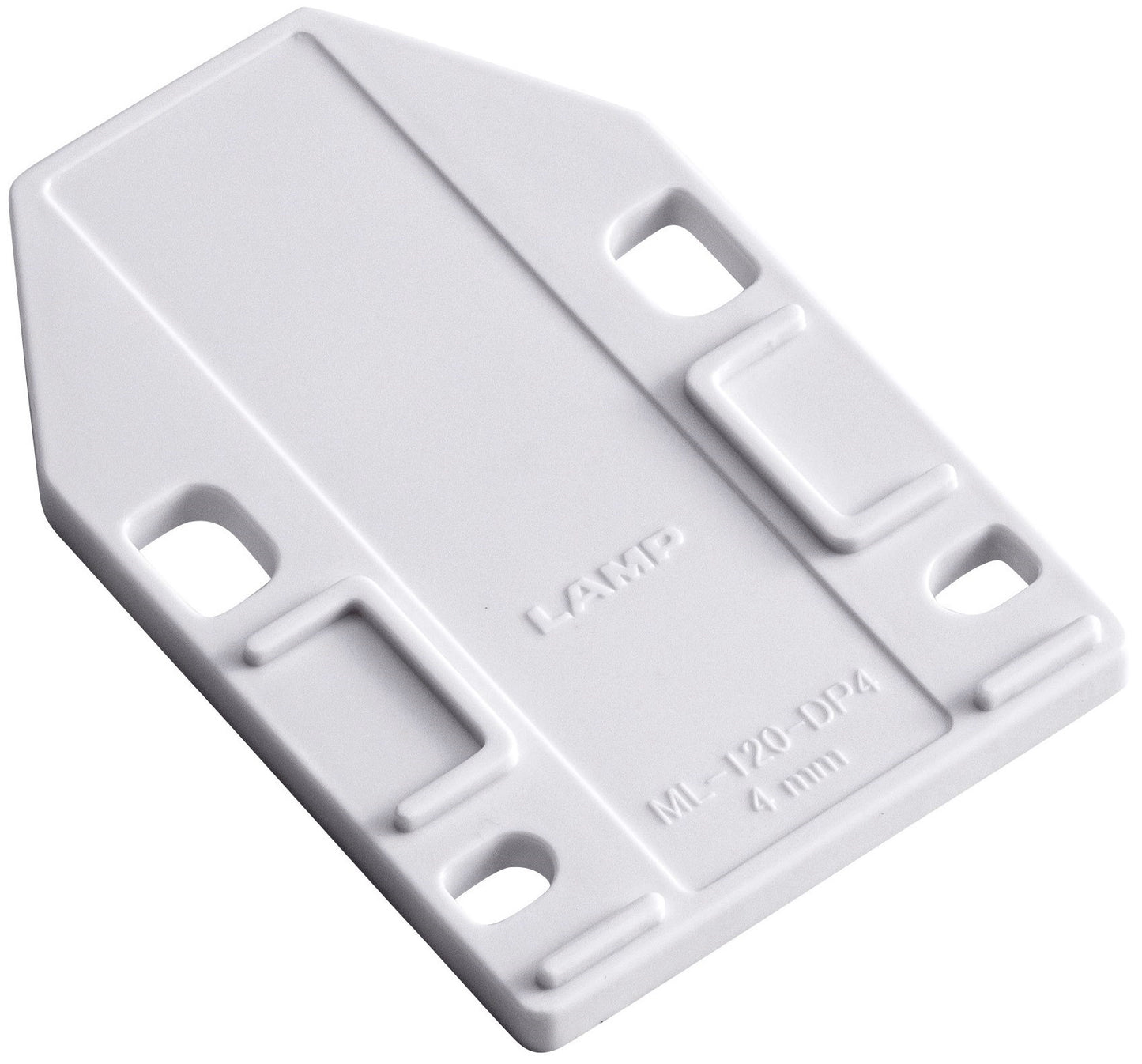 4 pieces spacer plate, made of polyacetal, white, 70 mm (2-3/4″), ML-120-DP4-WT for magnetic push-to-close devices ML-120BR, ML-120W and ML-120BL from Sugatsune
