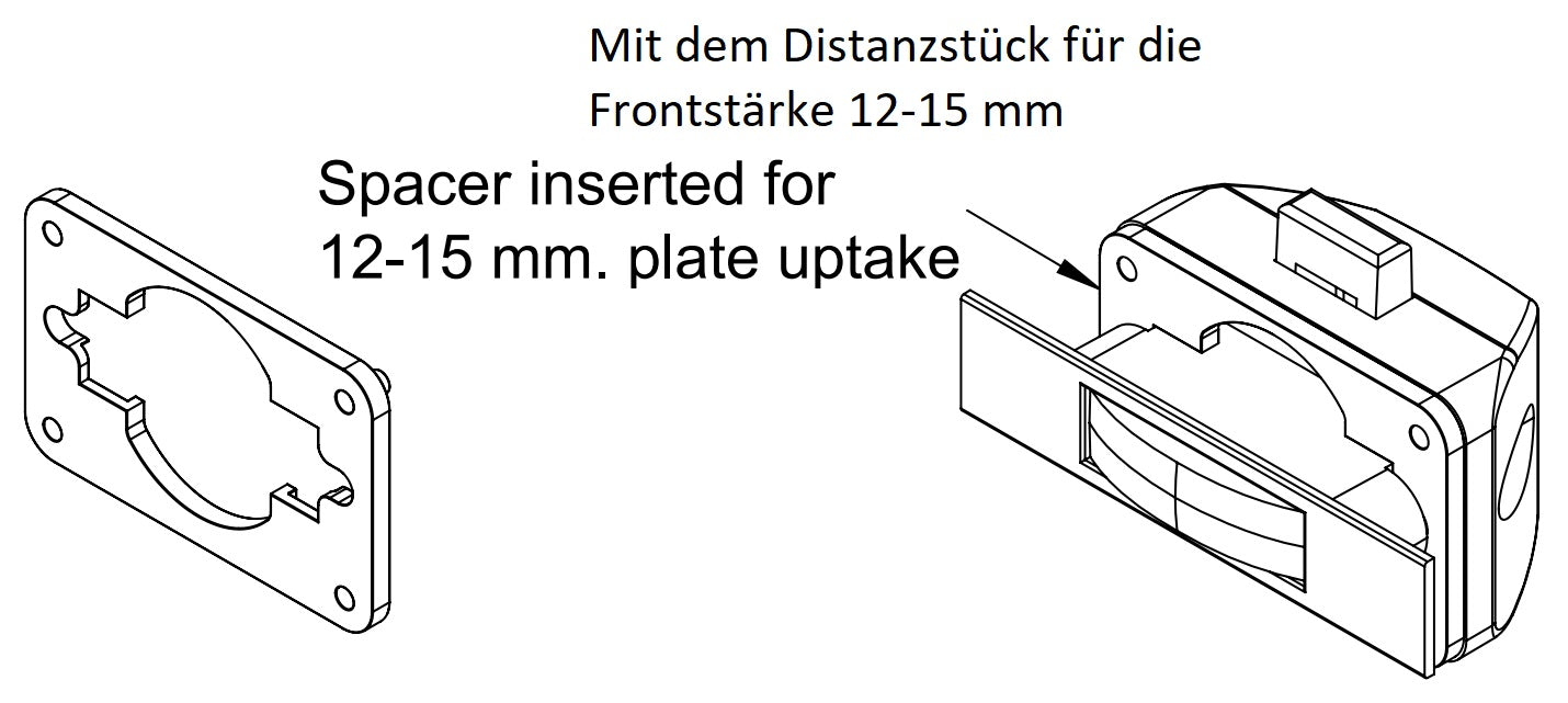 Fermeture à pression de haute qualité avec fonction de fermeture en douceur et de poignée, en Zamak, surface : blanche, design : rectangulaire, 14.03.045-0. Bouton poussoir solide pour caravanes, yachts et bien plus encore, de SISO Danemark