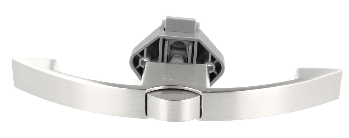High-quality push-button handle, made of Zamak, surface: stainless steel look, 14.03.072-0 for yacht, caravan, private jet