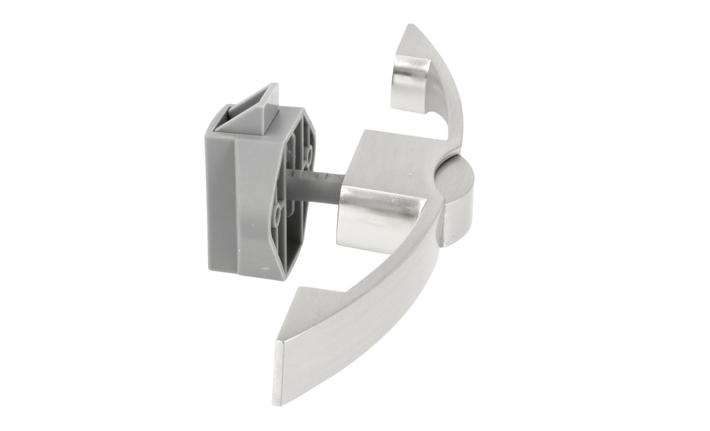 High-quality push-button handle, made of Zamak, surface: stainless steel look, 14.03.072-0 for yacht, caravan, private jet