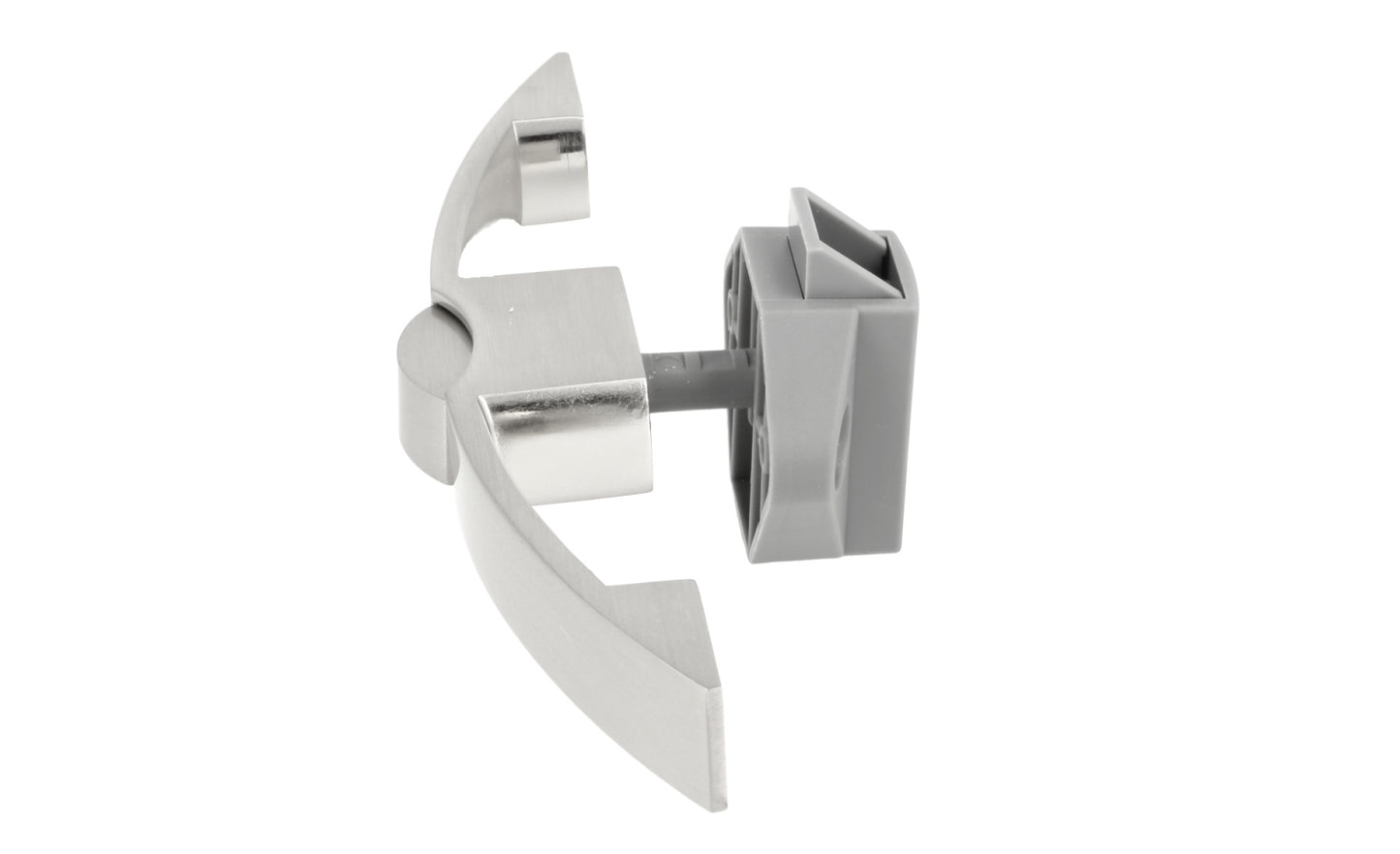 High-quality push-button handle, made of Zamak, surface: stainless steel look, 14.03.072-0 for yacht, caravan, private jet