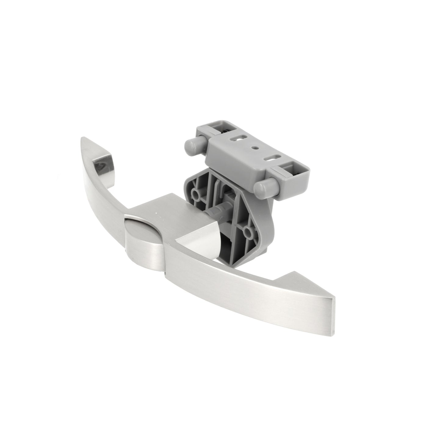 High-quality push-button handle, made of Zamak, surface: stainless steel look, 14.03.072-0 for yacht, caravan, private jet