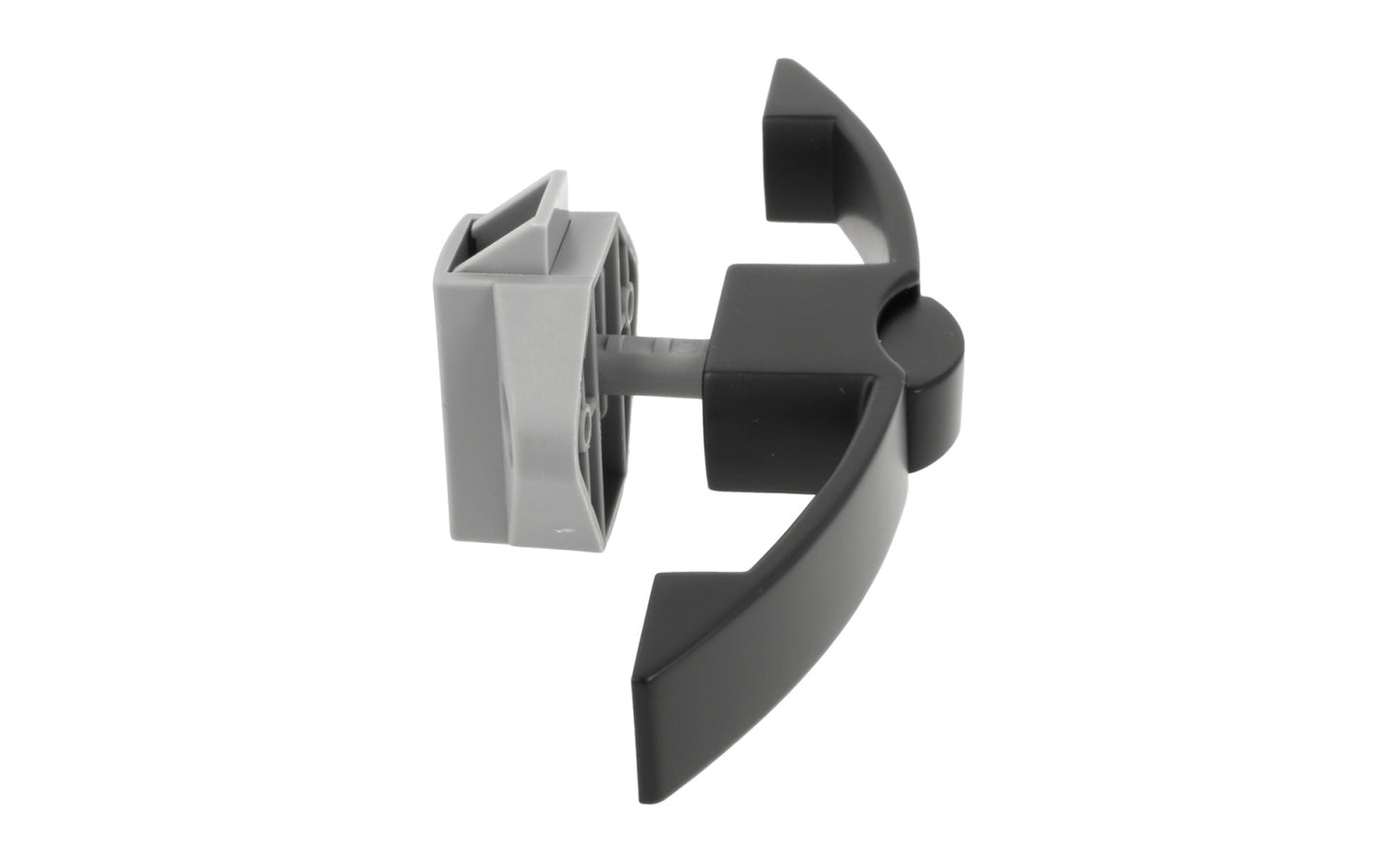 High-quality push-button handle, made of Zamak, surface: black, 14.03.071-0 for yachts, caravans, private jets
