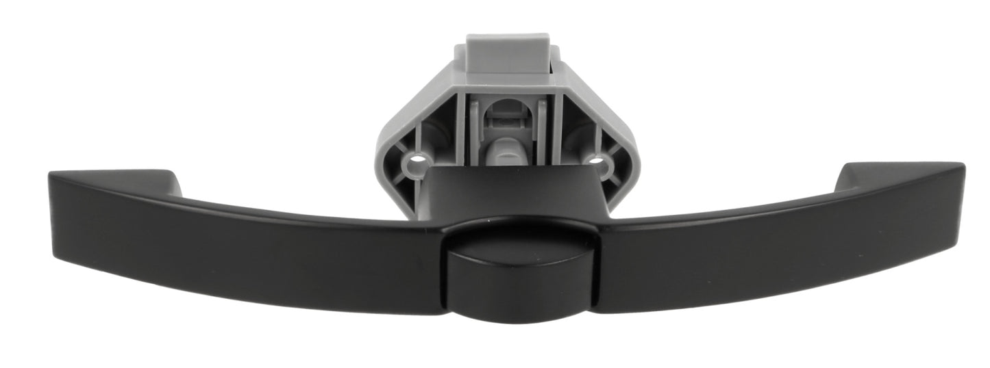 High-quality push-button handle, made of Zamak, surface: black, 14.03.071-0 for yachts, caravans, private jets