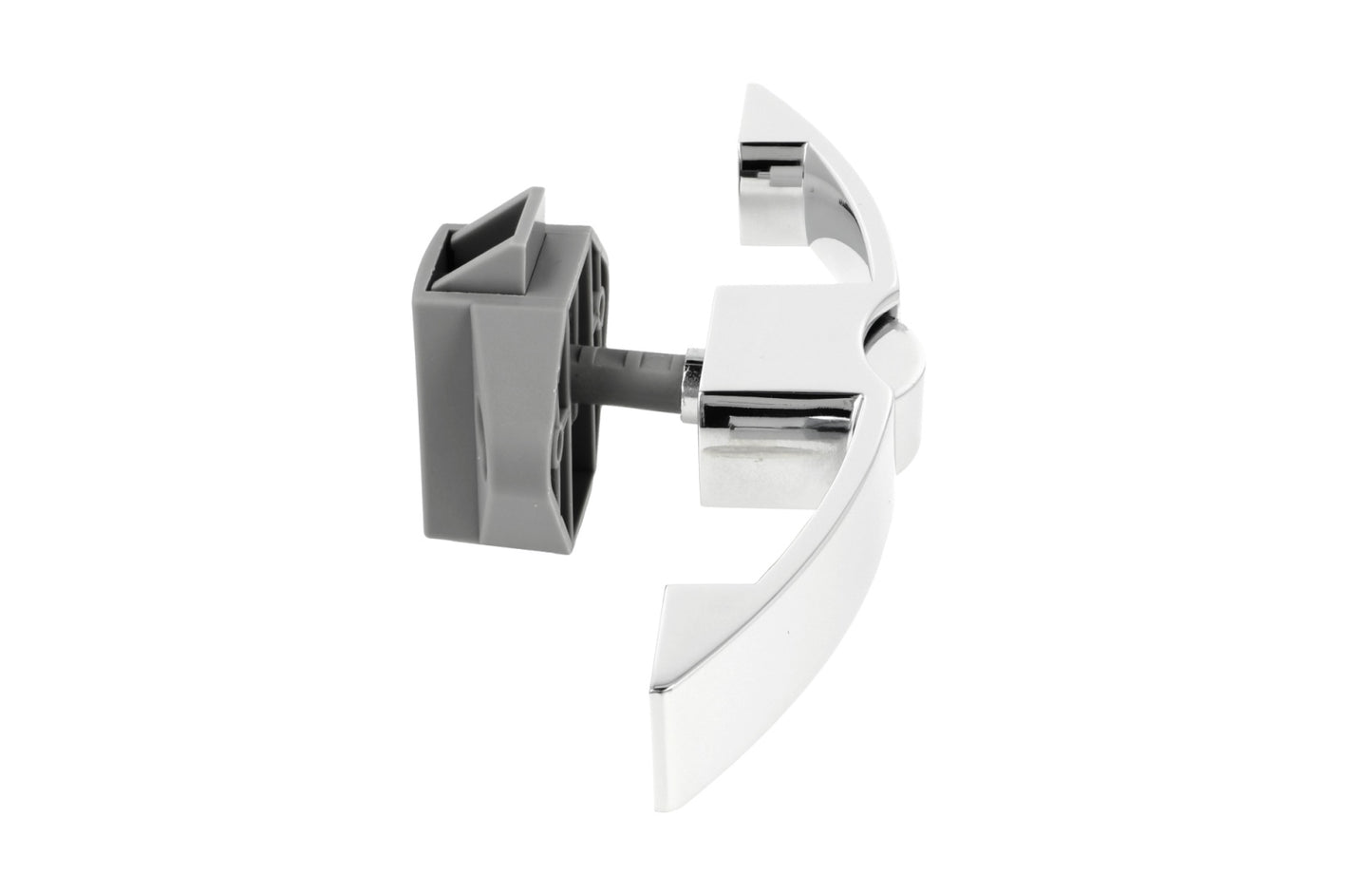High-quality push-button handle, made of Zamak, surface: chrome-plated, 14.03.070-0 for yacht, caravan, private jet