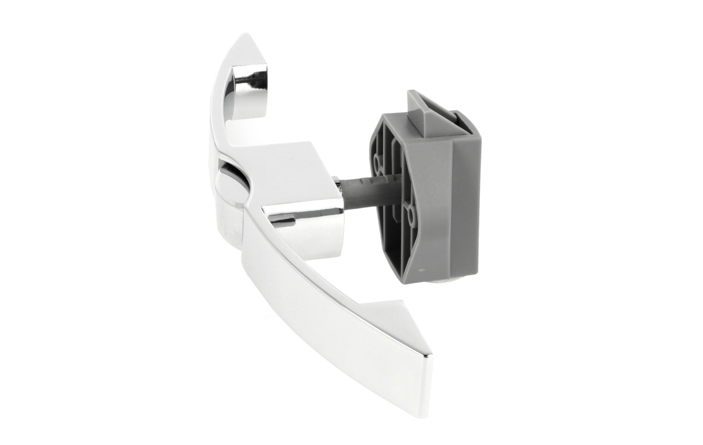 High-quality push-button handle, made of Zamak, surface: chrome-plated, 14.03.070-0 for yacht, caravan, private jet