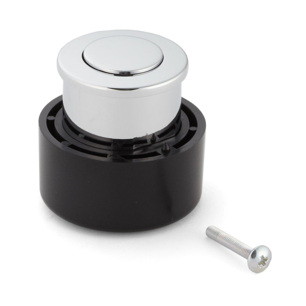 High-quality push-button handle made of zinc alloy, surface: chrome-plated, PK04CR. A high-quality, solid and elegant push-lock made of zinc alloy for drawers, RV furniture, boats, private aircraft, and much more, from Sugatsune / LAMP® (Japan).