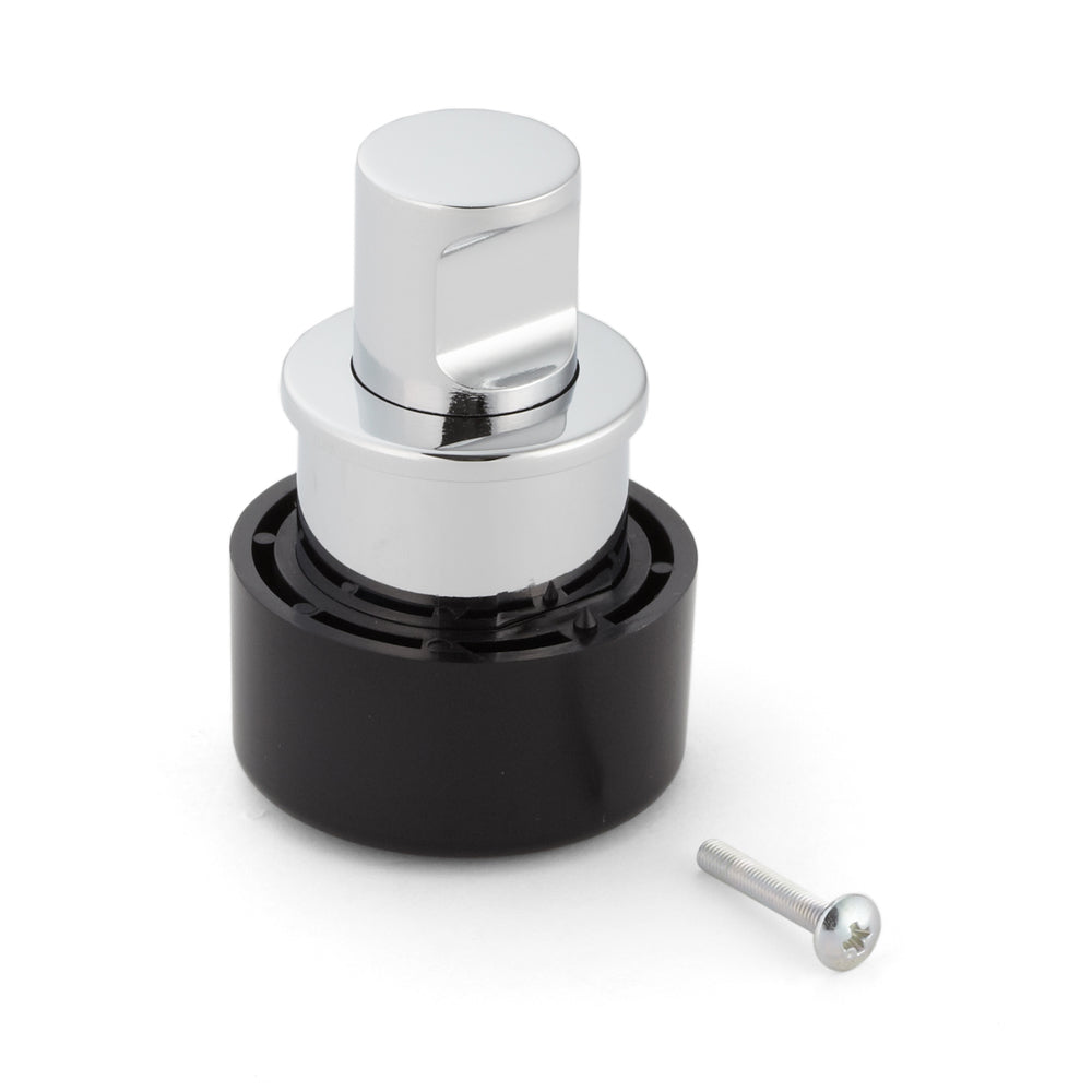 High-quality push-button handle made of zinc alloy, surface: chrome-plated, PK04CR. A high-quality, solid and elegant push-lock made of zinc alloy for drawers, RV furniture, boats, private aircraft, and much more, from Sugatsune / LAMP® (Japan).