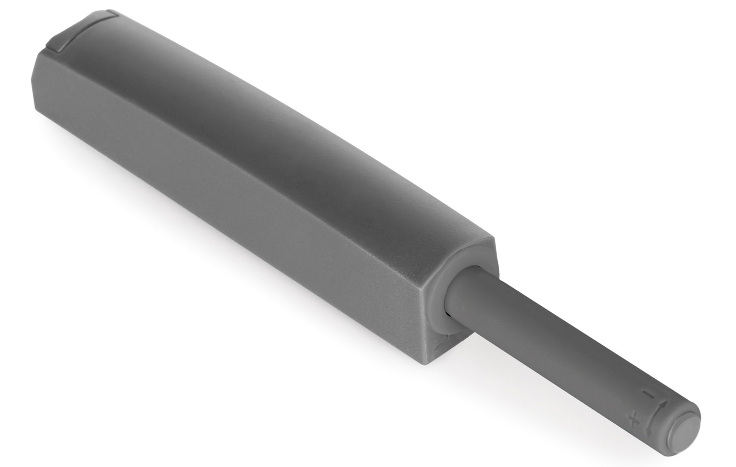 2 Stück eleganter Druckschnäpper, mit Montagegehäuse, Oberfläche: anthrazitgrau, nicht magnetisch, 1900223 für Möbeltüren, Schranktüren, Klappen