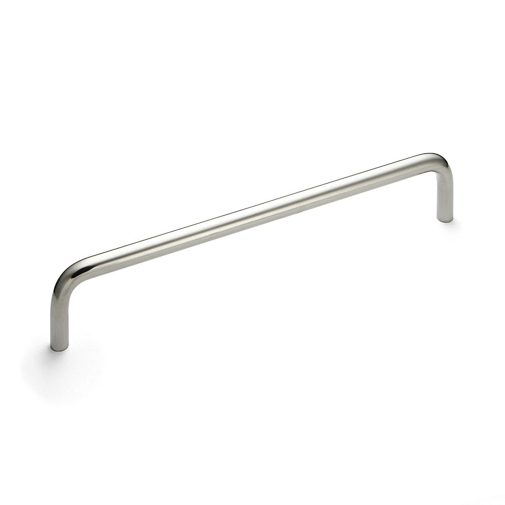 Stainless steel door handle V2A (SUS304), 300 mm (11.9") H-42-C-7. High-quality stainless steel door handle made of V2A (SUS304), glossy polished, for humid environments, ships, food processing, and medical applications from Sugatsune / LAMP® (Japan).