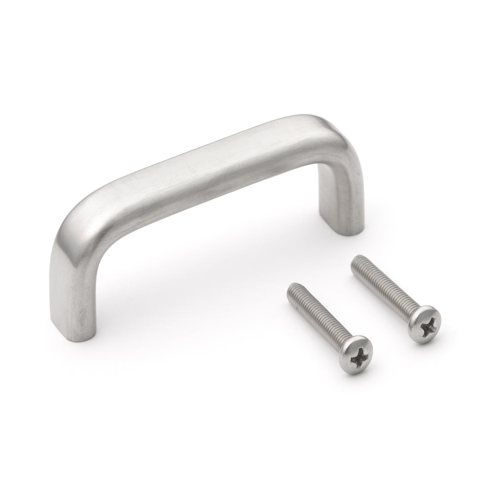 Edelstahl-Türgriff V2A (SUS304), 80 mm (3-3/16″) EC-80S. Hochwertiger massiver Edelstahl-Türgriff aus rostfreiem Edelstahl V2A (SUS304), satiniert matt, für feuchte Umgebungen, Schiffe, Lebensmittelbereich, Medizinbereich von Sugatsune / LAMP® (Japan)