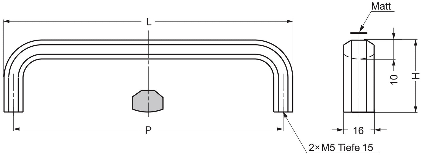 Edelstahlgriff V2A (SUS304), 102 mm (4,1″) XL-CU100TT. Massiver Edelstahlgriff aus SUS304 (V2A), matt und poliert, für Badezimmermöbel, feuchte Umgebung, Schiff, Wohnwagen, Medizinbereich, Küchenmöbel, von Sugatsune / LAMP® (Japan)