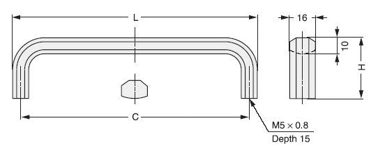 Edelstahlgriff V2A (SUS304), 82 mm (3,3″) XL-CU80TT. Massiver Edelstahlgriff aus SUS304 (V2A), matt und poliert, für Badezimmermöbel, feuchte Umgebung, Schiff, Wohnwagen, Lebensmittelbereich, Medizinbereich, Küchenmöbel, von Sugatsune / LAMP® (Japan)