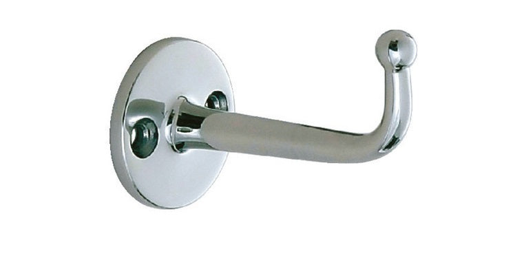 High-quality stainless steel hook with a spherical tip, made of stainless steel, surface: glossy polished, 47 mm (1.9"), FC-50. Wall hook for bathrooms, outdoors, swimming pools, coat racks, and much more, by Sugatsune / LAMP® (Japan)