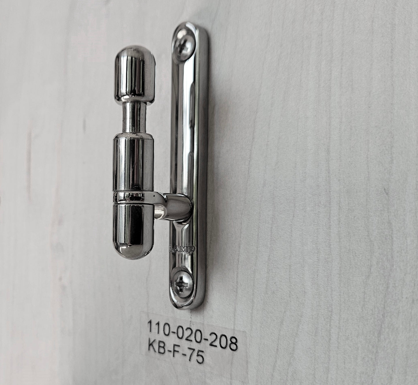 High-quality stainless steel wall hook with a ball at the tip, made of solid stainless steel, 75 mm (3"), KB-F-75. Stainless steel wall hook for humid environments, outdoor use, shipbuilding, and much more, from Sugatsune / LAMP® (Japan)