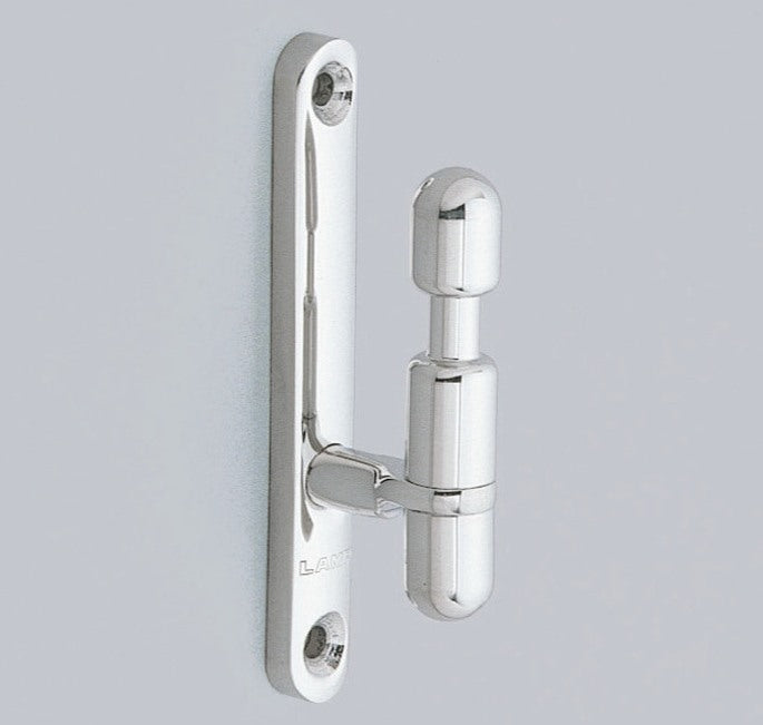 High-quality stainless steel wall hook with a ball at the tip, made of solid stainless steel, 75 mm (3"), KB-F-75. Stainless steel wall hook for humid environments, outdoor use, shipbuilding, and much more, from Sugatsune / LAMP® (Japan)