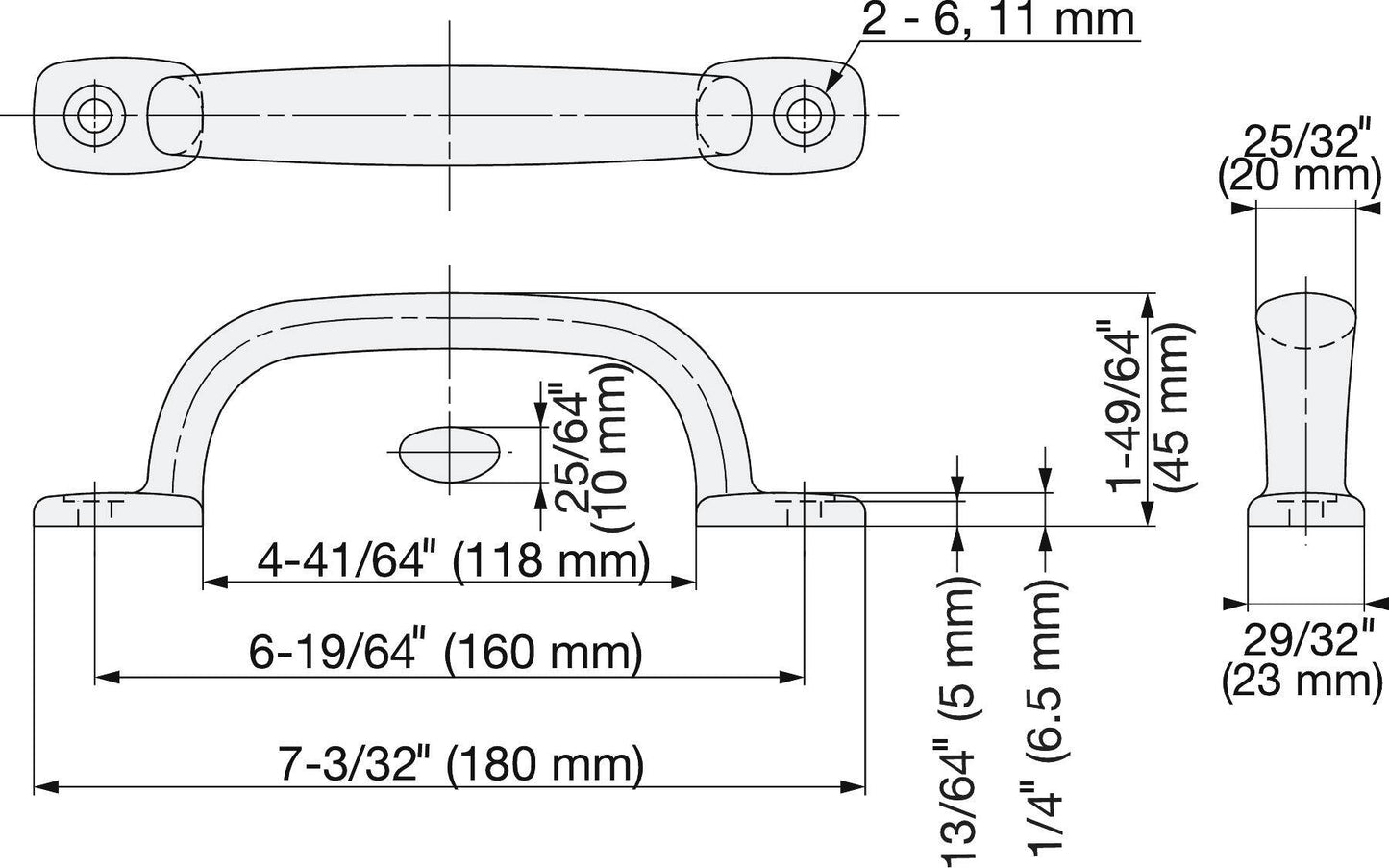 Edelstahlmöbelgriff SUS316, 180 mm (7,1″) 2LC-180. Griff aus feinstem korrosionsfreiem Edelstahl V4A (SUS316) für hochwertige Einrichtungen, sowie für den Außenbereich, feuchte, raue und hochkorrosive Umgebungen von Sugatsune / LAMP® (Japan)