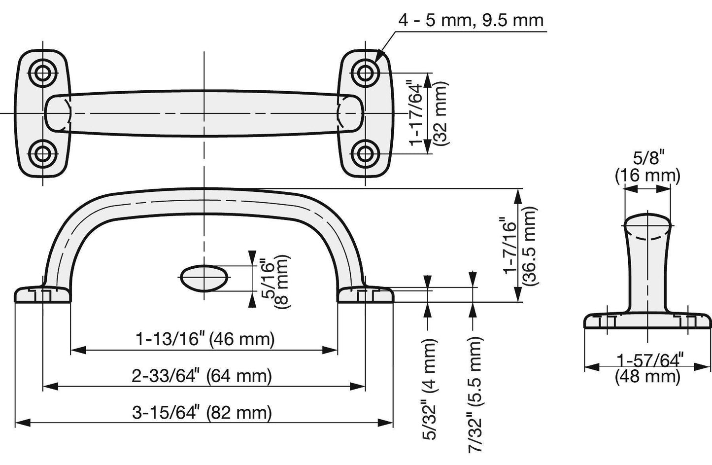 Edelstahlmöbelgriff SUS316, 82 mm (3,3″) 4LC-82. Griff aus feinstem korrosionsfreiem Edelstahl V4A (SUS316) für hochwertige Einrichtungen, sowie für den Außenbereich, feuchte, raue und hochkorrosive Umgebungen von Sugatsune / LAMP® (Japan)