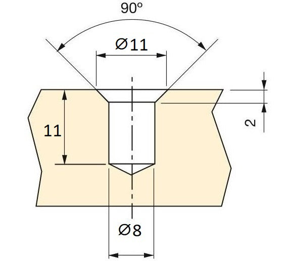 20 Stück hochwertige Einschraubmuffe mit M6 Innengewinde, Senkkopf mit Innensechskant und Abdeckrand, aus massivem Zinkdruckguss, 10 mm (0,4″), 8028001. Einschraubmutter für Möbel, Holzplatte, Spanplatte, Tisch und viel mehr, von EMUCA