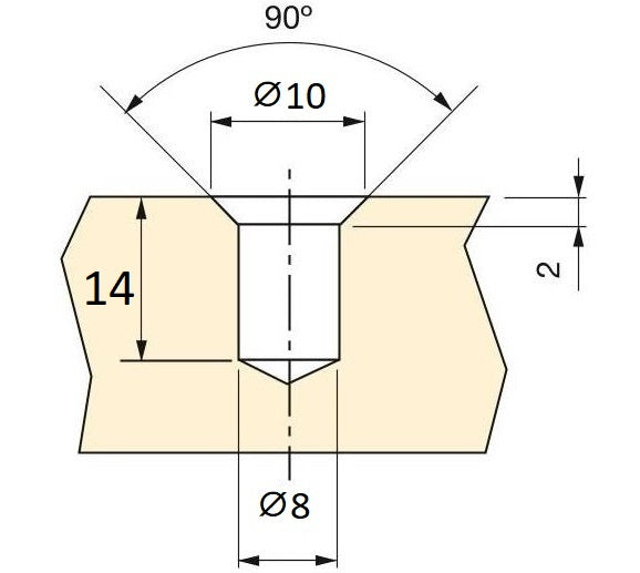 20 Stück hochwertige Einschraubmuffe mit M6 Innengewinde, Senkkopf mit Innensechskant und Abdeckrand, Oberfläche: verzinkt, 13 mm (0,6″), 8008005. Einschraubmutter für Möbel, Holzplatte, Spanplatte, Tisch und viel mehr, von EMUCA