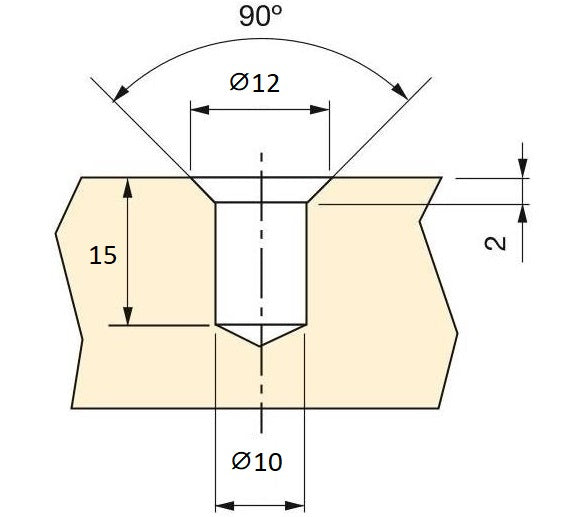 20 Stück hochwertige Einschraubmuffe mit M8 Innengewinde, Senkkopf mit Innensechskant und Abdeckrand, 15 mm (0,6″), 8007601. Einschraubmutter für Möbel, Holzplatte, Spanplatte, Tisch, Stuhl, Arbeitsplatte und viel mehr, von EMUCA