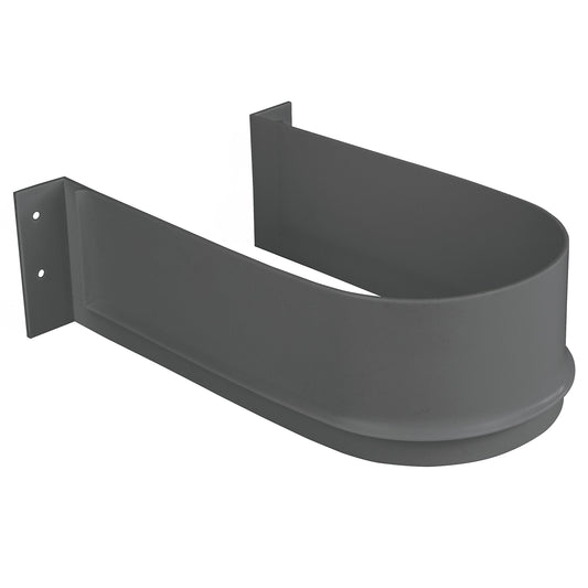 Curved siphon cutout, made of plastic, surface: anthracite grey, 3044423 for vanity unit, kitchen cabinet, bathroom cabinet, siphon, drain