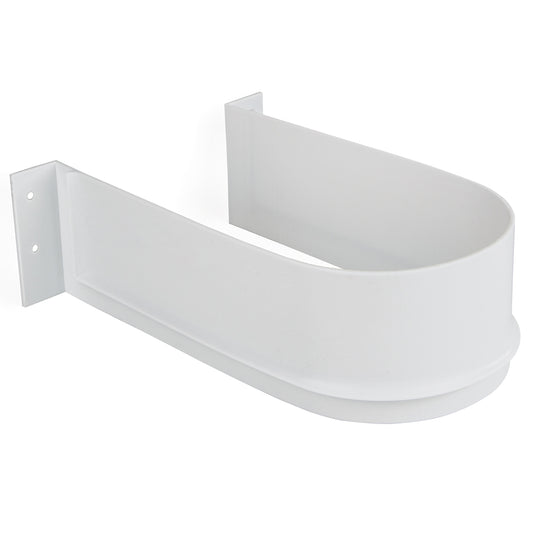 Curved siphon cutout, made of plastic, surface: white, 3044415 for vanity unit, kitchen cabinet, bathroom cabinet, siphon, drain